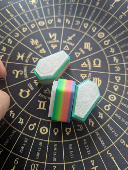 Glow in the Dark Sarg-Fidget-Clicker 3D gedruckt