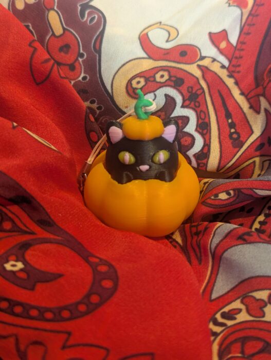 Fidget Clicker Kürbis-Cat