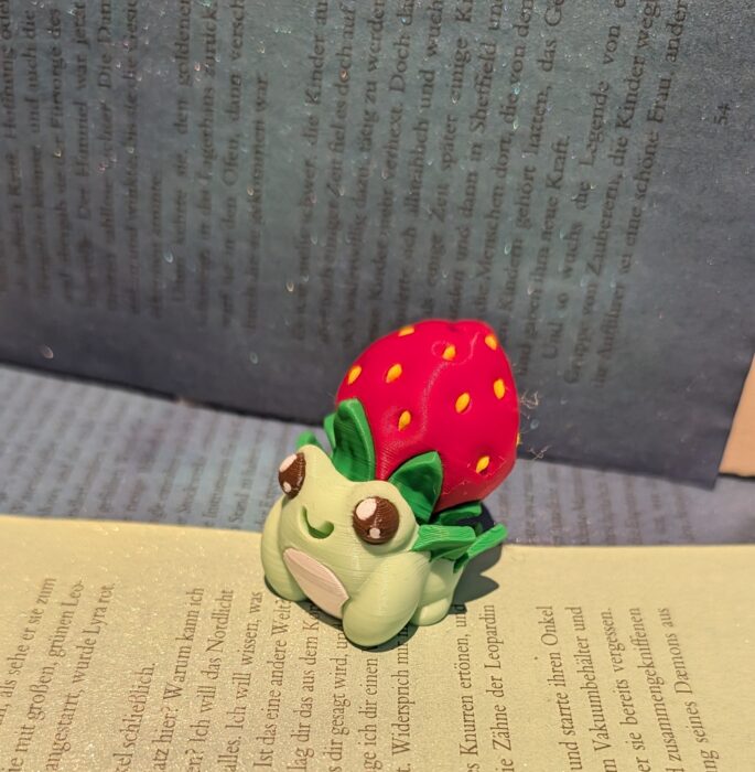 Fidget Clicker Erdbeerfrosch und Froschkörbchen